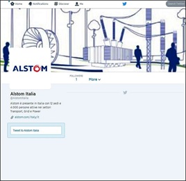Alstom approda su Twitter, nasce l’account @AlstomItalia