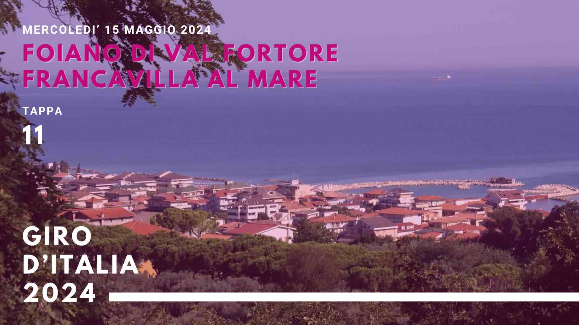 Giro d’Italia in Abruzzo strade chiuse a Francavilla al mare Foiano di Val Fortore