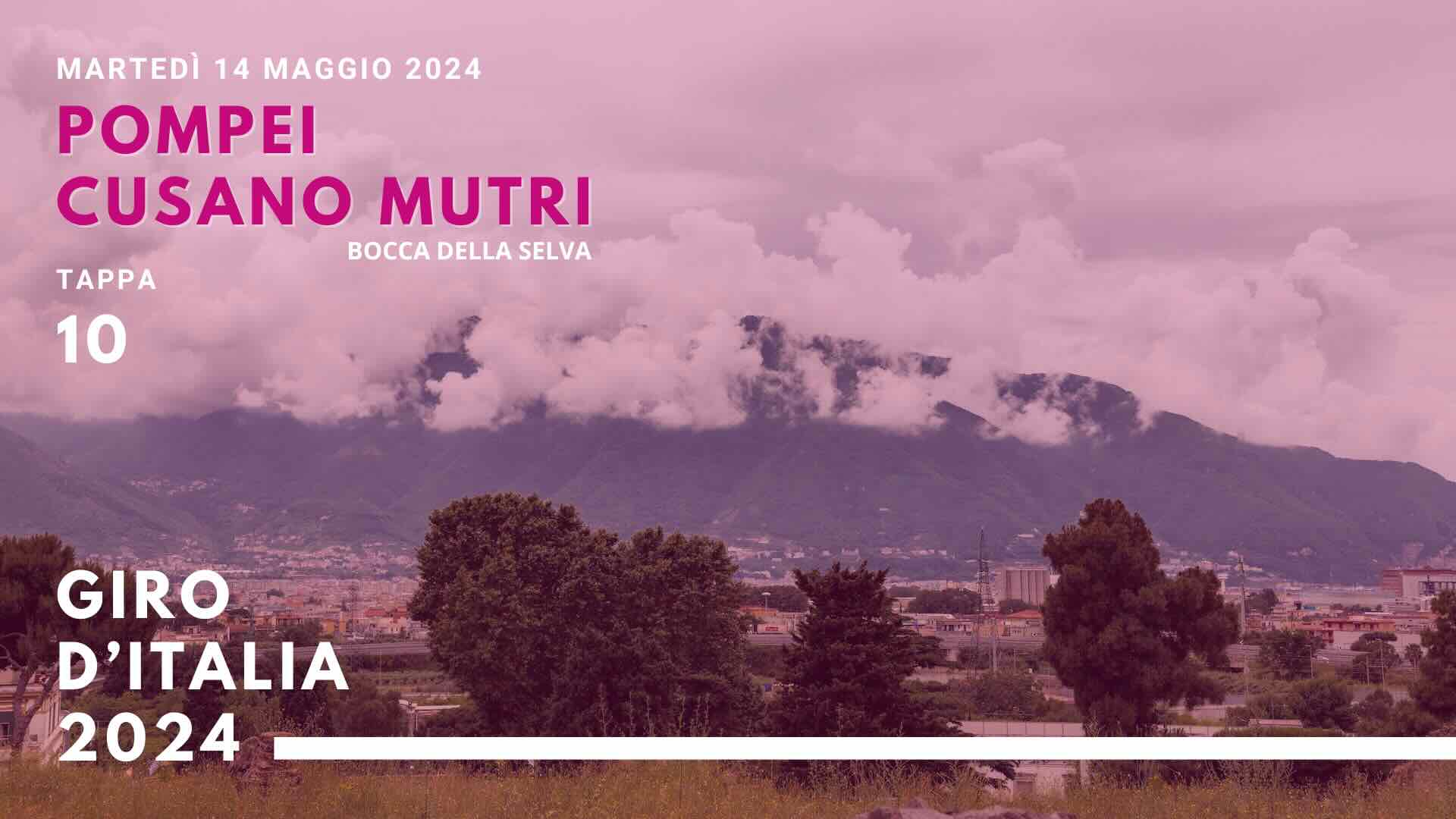 Giro d’Italia a Pompei Cusano Mutri strade chiuse