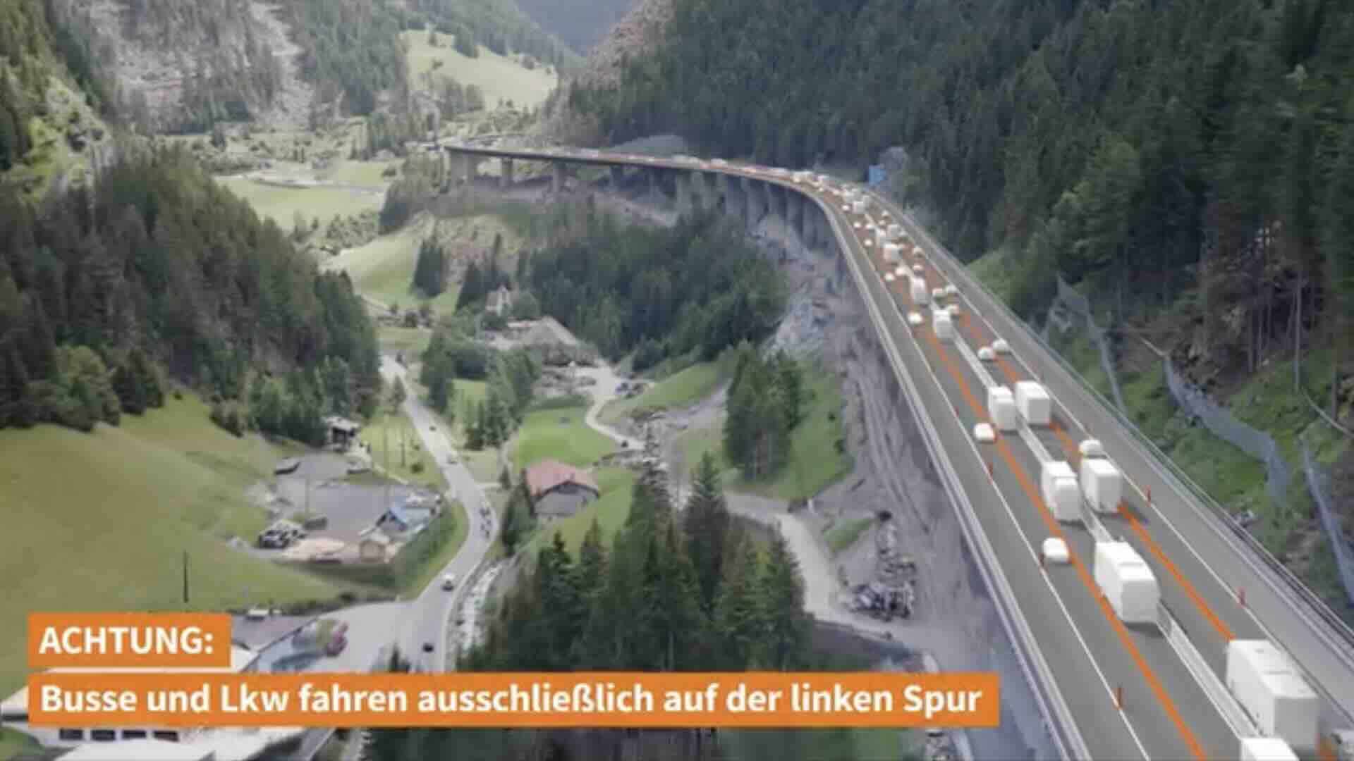 Brennero, ponte Lueg, deviazione corsia circolazione mezzi pesanti dal 25 luglio in test