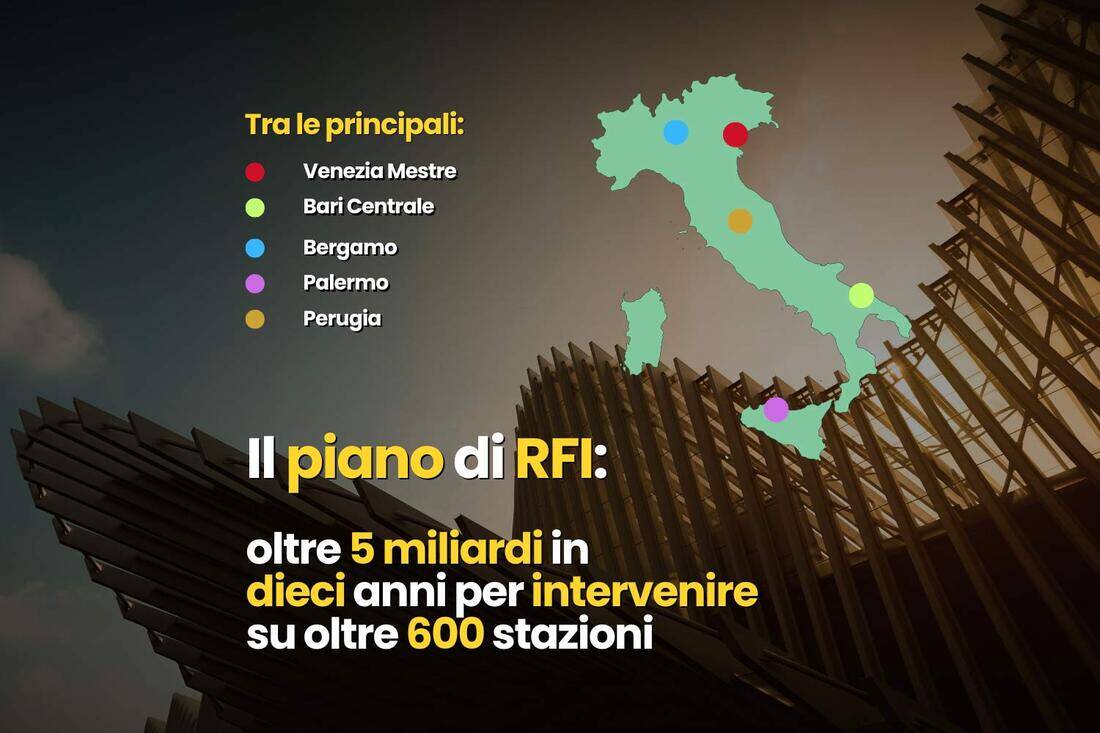 Fs, 5 miliardi per riqualificare le stazioni