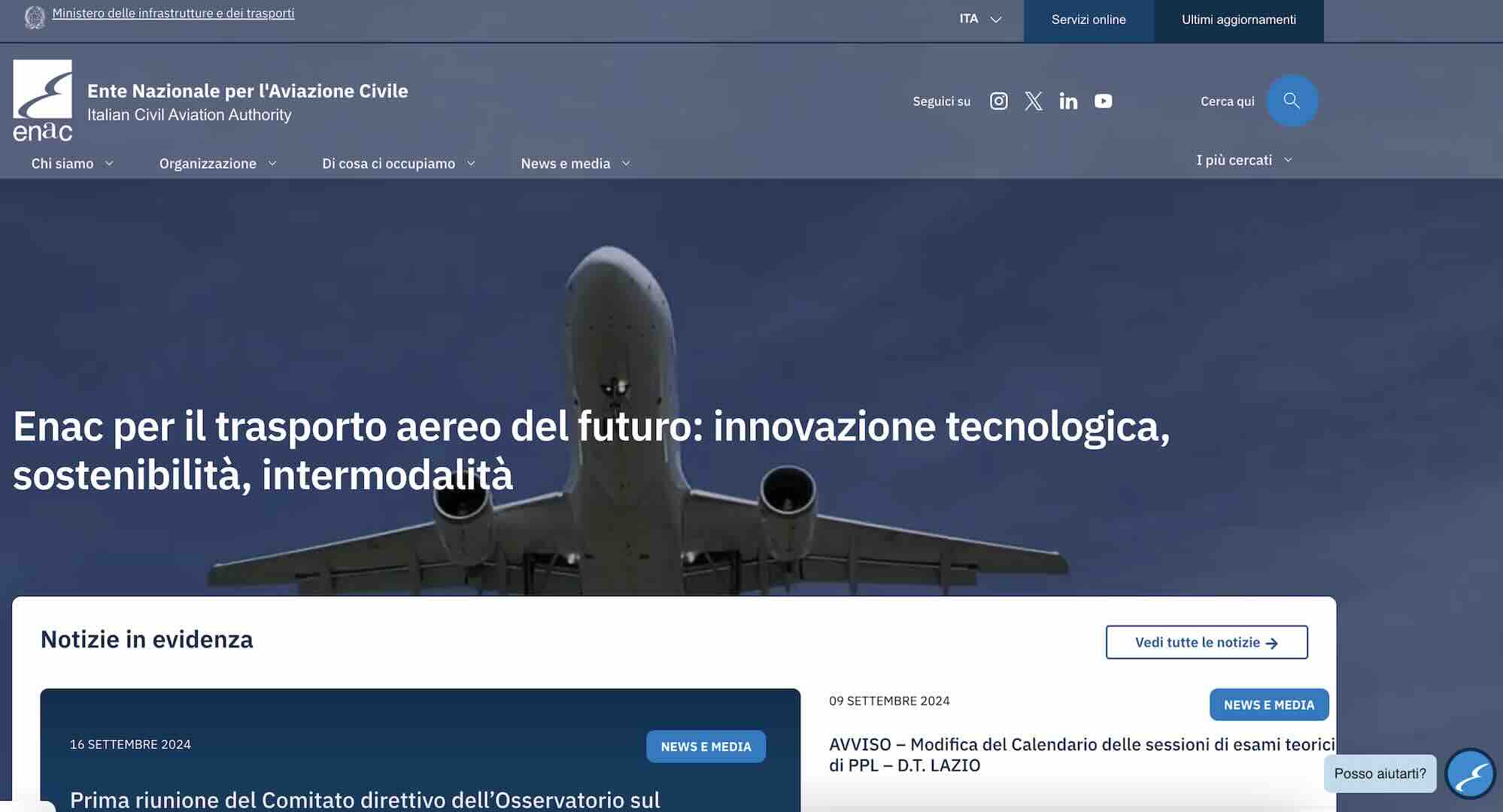 Enac nuovo sito web, l’intelligenza artificiale al servizio degli utenti