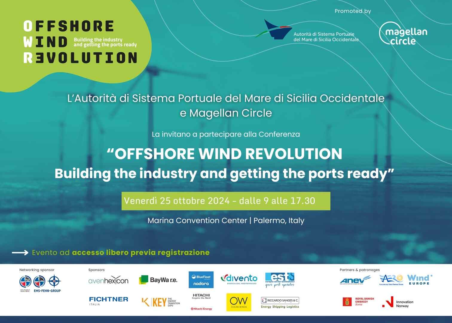 A Palermo una conferenza sull’energia eolica offshore