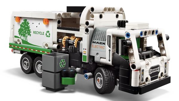 Camion LEGO rifiuti spazzatura green