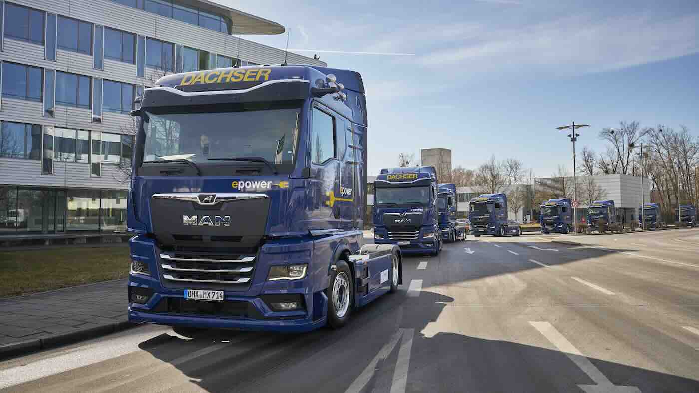 Camion: nuovi MAN eTGX elettrici con maggiore carico per trasporti a lungo raggio per Dachser